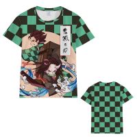 2023ใหม่ Anime demon Slayer คอสเพลย์แขนสั้นเสื้อ tanjirou nezuko 3D พิมพ์ PLUS ขนาดเสื้อยืด Men