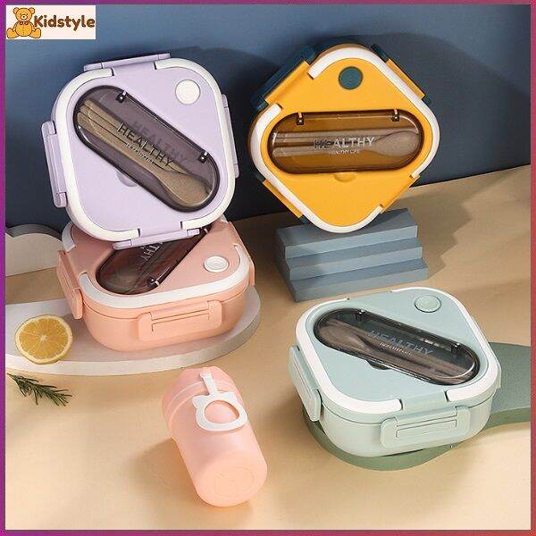 KidStyle 1300ml Student Lunch Box Bento Microwave Safe Spoon and Fork ...