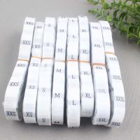 size label white background black letters size tag 1000pieces per lot size tag Stickers Labels