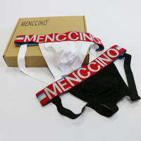 Menccino Mens Tight-Fit Sexy Wide Belt Hip Double-Dongs Youth Mens Underwear