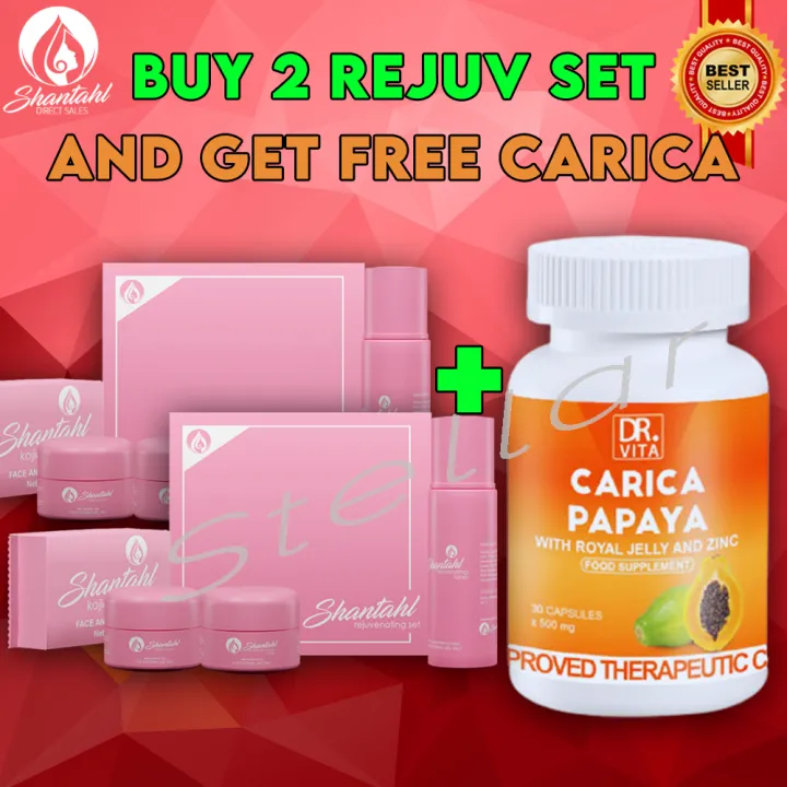FREE CARICA PAPAYA! 2 BOTTLES Shantahl Rejuvenating Original set