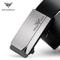 WILLIAMPOLO Famous Brand Belt Men Top Quality Genuine Luxury Leather Belts For Men Strap Male Metal Automatic Buckle