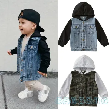 Hooded denim jacket online baby boy