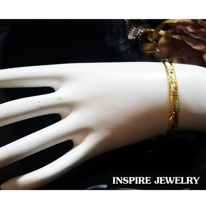 inspire-jewelry-กำไลทองลาย-แฟชั้นอินเทรนชั้นนำ-งานเกรดพรีเมี่ยม-งานปราณีตพร้อมถุง-สวยงาม-น่ารัก