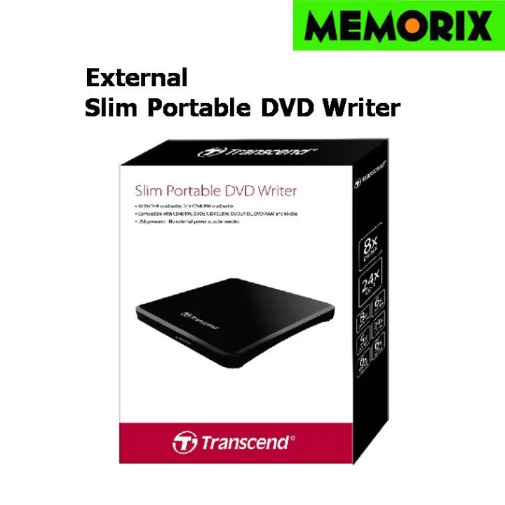 ถูกที่สุด ของแท้ Original Transcend Slim Portable DVD Writer รับประกัน