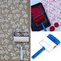 Wall Patterned Paint Rollers Decoration Tools 5 Rubber Roller Brush Tool Set 3D Pattern Wallpaper Room Decor Painting Machine