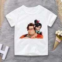 Wreck-It Ralph Vanellope Print Kids T-shirt Disney Cartoon Bbay Girl Boy Clothes Cute Summer Casual White Top Children Tees