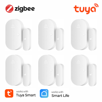 Tuya ZigBee Door Sensors Smart Home Security Protection Door Magnetic Sensor Alarms Via Tuya Smart Life APP Remote Monitoring Household Security Syste