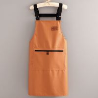 Fashion PU Waterproof and Oil-proof Apron Catering Special Custom Logo Printing Work Cooking Adult Waist Overalls