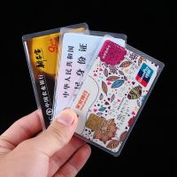 10pcs/lots Waterproof Transparent PVC Card Cover Women Men Card Holder Case To Protect Credit Cards Bank ID Card Sleeve