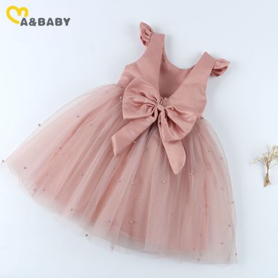 Ma Baby 1-7Y Christmas Princess Toddler Kid Child Girls Tutu Dress Party Wedding Birthday Dresses For Girl Pearl Bow Costumes