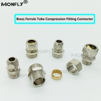 1/8 1/4 3/8 1/2 Male 4 6 8 10 12 14 16mm OD Tubing Brass Tube Compression Fitting Connector Adapter