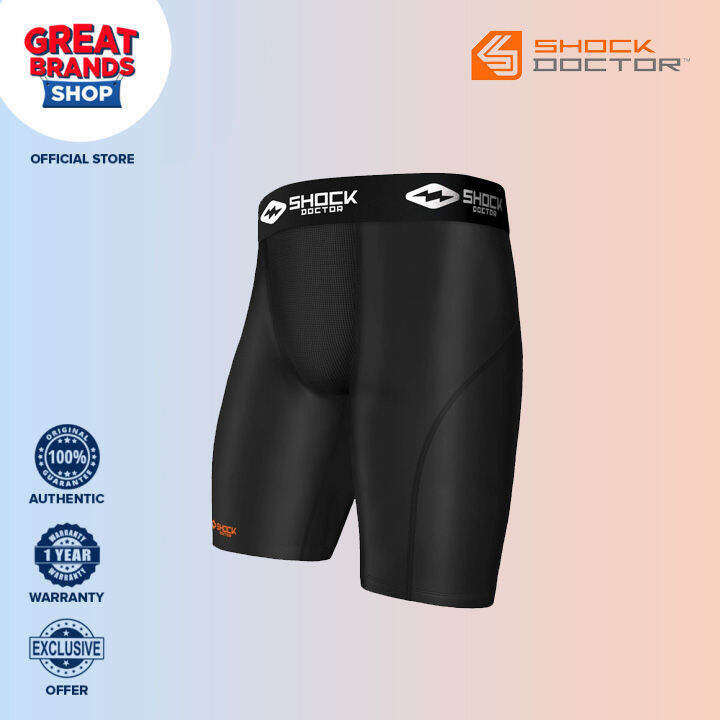 Shock Doctor Compression Shorts with Cup Pocket. Lazada PH