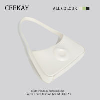 Ceekay ของแท้คุณภาพสูงเนื้อบาแกตต์ใต้วงแขนกระเป๋าดีไซน์เฉพาะสำหรับผู้หญิง2023ใหม่กระเป๋าสะพายข้างเดียว