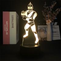 Ultraman Jack อะนิเมะญี่ปุ่นมังงะ3D Night Light สำหรับตกแต่งห้องนอน Light ของขวัญวันเกิดสีน่ารัก LED โคมไฟเด็กน่ารัก Present