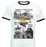 Colombia Cartagena - New Black Ringer Cotton New Summer Printed Unisex Fashion Funny Tops Tees Shirt