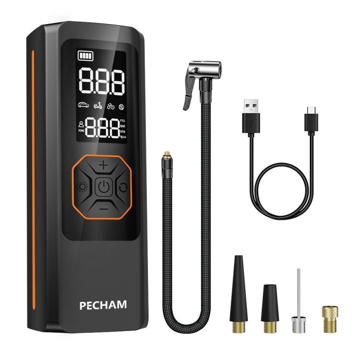 pecham-car-tire-pump-auto-tyre-inflator-compressor-for-motorcycle-bicycle-boat-8000mah-12v-portable-digital-inflatable-air-pump