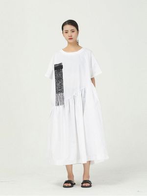 XITAO Dress  Short Sleeve Loose Trend Loose Women Dress