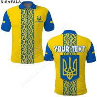 Love Ukraine Peace Badge 3D Printed Mens and Womens Thin Polo Shirt Collar Short Sleeve Street Casual T-shirt-2