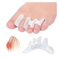 2Pcs Silicone Gel Toe Separators Foot Fingers Toe Spreader Thumb Valgus Protector Bunion Adjuster Pads Overlap Insoles Shoes Accessories