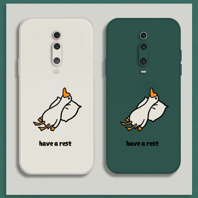 เคสโทรศัพท์ เคส Xiaomi 9T Pro Case เคส เคสการ์ตูนน่ารักเป็ดเคสซิลิโคนเหลว Flocking ฝาครอบโทรศัพท์ป้องกัน เคสโทรศัพท์