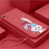 เคส OPPO A37ซิลิโคนเหลวป้องกันเคสกันกระแทกมือถือเรียบเคสนิ่มใส่โทรศัพท์เคสโทรศัพท์รูปกระต่ายน่ารักพร้อมสายคล้องเคสโทรศัพท์