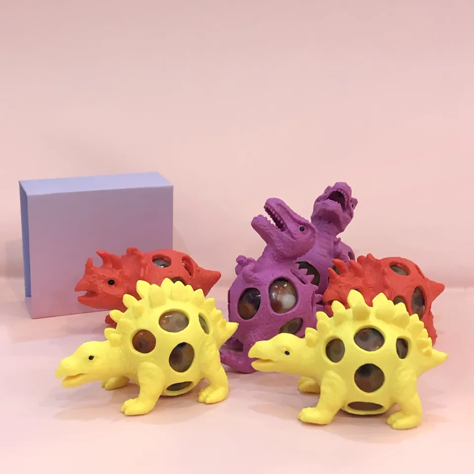 squishy tpr dinosaur fidget toys squeez