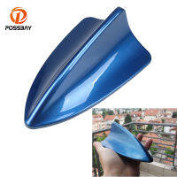 POSSBAY Universal Car Shark Fin Antenna เสาอากาศหลังคาสีฟ้าอัตโนมัติด้านข้างเปลี่ยนสติ๊กเกอร์รถตกแต่งหลังคา Decals จัดแต่งทรงผมรถ-sdfwerwewewq