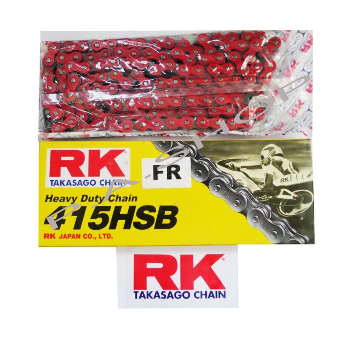 โซ่สี RK แท้ สำหรับมอเตอร์ไซค์ ขนาด 415-130L (สีแดง)