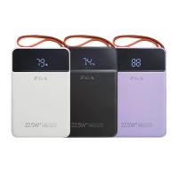 [ZGA Powerbank] พาวเวอร์แบงค์สายชาร์จในตัว ความจุ10000mAh แบตสำรองชาร์จไว หน้าจอแสดงสถานะชาร์จไฟ มีสายคล้อง พร้อมส่ง