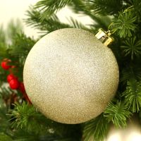 ลูกบอลตกแต่ง สีทอง กลิตเตอร์ 4/6/8cm 6Pcs ลูกบอลประดับ ของตกแต่งคริสมาส ลูกบอลคริสมาส ลูกบอล ต้นคริสมาส คริสมาส Christmas Tree Decoration Balls Gold Glitter