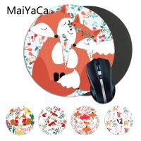 Animal Cute Fox DIY Design Pattern Game Round Mousepad gaming Mouse pad Rug For PC Laptop Notebook gamer desk pad