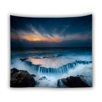 【CW】⊕  Large Wall Tapestry Hippie Hanging Mountain Stream Tapestries Mandala Decoration