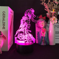 3D Led Genshin Impact Lamp Anime Game Night Light 16 Colors Child Birthday Gift Decor Can Be Combined To Purchase Acrylic Board