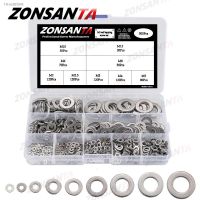 ๑✻ 550/730pcs Flat Washer Set Stainless Steel Sealing Solid Ring Plain Gasket Kit M2 M2.5 M3 M4 M5 M6 M8 M10 M12 Assortment Kit