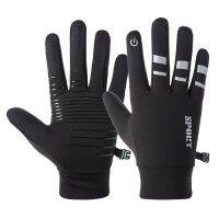 （ At）ถุงมืออุ่นในและฤดูหนาวผู้ชายและผู้หญิง39; S Windproof ZipperGloves ถุงมือภูเขาที่อบอุ่นและหรูหรา