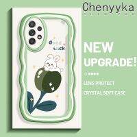 Chenyyka เคสปลอกสำหรับ Samsung กาแลคซี A52s 5G A52 4G A52 5G ลายการ์ตูนโชคดีรูปกระต่ายขอบเคสมือถือกันกระแทกแบบใสนิ่มเคสโปร่งใสลายกล้องถ่ายรูปที่สร้างสรรค์เคสป้องกันซิลิกาเจล