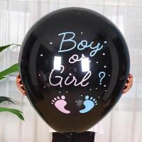 36-in Huge Black Gender Reveals Balloons Boy or Girl Large Latex Balloon Gender Show Party Decoration Gender Disclosure Ceremony Balloons