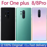 ใหม่กระจกหลังประตูฝาหลังปิดโทรศัพท์หลังสำหรับ Oneplus 8 Pro เคสฝาครอบแบตเตอรี่พร้อมเลนส์กล้องถ่ายรูปสำหรับ Oneplus 8 Oneplus 8 8T