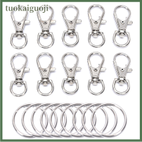 tuokaiguoji 50pcs โลหะหมุน lobster clasps คลิปตะขอกับพวงกุญแจ DIY เครื่องประดับหัตถกรรม