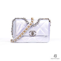 CHANEL FLAP 19 26 PURPLE METALIC SGHW