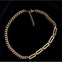 XIYANIKE 316L Stainless Steel Gold Color Thick Chain Necklaces For Women Chokers 2021 Trend Fashion Hip Hop Party Gift Jewelry