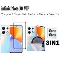 3 In 1 Infinix Note 30 VIP กระจกเทมเปอร์สำหรับ Infinix Note 30 Pro Note 30 4G 5G Note 12 G96 11 10 Pro ฟิล์มแก้วกระจกเทมเปอร์ + ฟิล์มป้องกันเลนส์ + ฟิล์มด้านหลัง