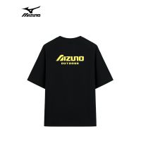 Mizuno เสื้อยืดแขนลำลองขาสั้นกลางแจ้งแบบคุณภาพสูง,สำหรับผู้ชายและผู้หญิงเสื้อคู่รักผ้าฝ้ายแขนสั้น