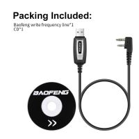 BAOFENG 2 Pins Plug USB Programming Cable for Walkie Talkie for UV-5R serise BF-888S Kenwood wouxun Walkie Talkie Accessories CD