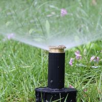 ﹍✹✇ 90 360 Degree Pop Up Sprinklers Plastic Lawn Watering Sprinkler Head Adjustable Garden Spray Nozzle 1/2 quot; Female Thread Garden