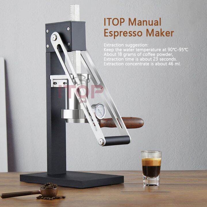 ITOP Manual Espresso Maker Hand Press Coffee Machine Lever Coffee