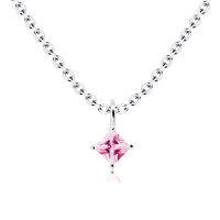 100% PURE 925 SILVER NECKLACE WITH PREMIUM ROSE STONE SPE-1296-3. PERFECT FOR DAILY WEAR AND GORGEOUS FOR SPECIAL EVENT.