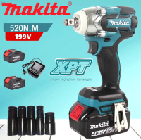 Makita ประแจไฟฟ้า บล็อกไฟฟ้าแรงๆ ประแจไฟฟ้าไร้สาย คุณภาพสูง แบต ประแจไฟฟ้าช็อตไร้แปรงถ่าน ประแจไฟฟ้าแบบมืออาชีพ ประแจแรงโน้มถ่วง DTW285 199V