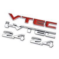 NEW 2.4 I-VTEC Red Chrome Letters Numbers Metal Refitting Car Styling Emblem Badge Sticker Fender Trunk for Honda Accord CR-V Civic